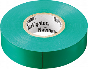 Изолента Navigator ПВХ 15мм, 20м, зеленая 71106