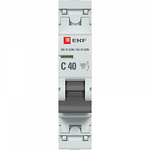 Автоматический выключатель EKF PROxima ВА 47-63N 1п 40А C 6кА M636140C