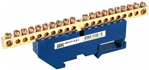 Шина нулевая IEK ШНИ-6х9-20-Д-С на DIN-изоляторе YNN10-69-20D-K07