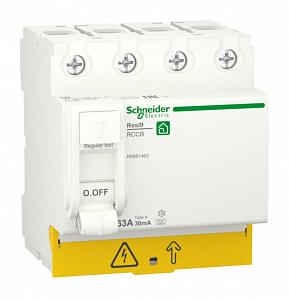 Выключатель дифференциального тока Schneider Electric Resi9 4П 63А 30мА тип A R9R61463