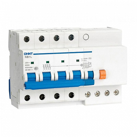 Дифференциальный автоматический выключатель CHINT NB1L-40 4п C 32А 30мА тип AC 6кА