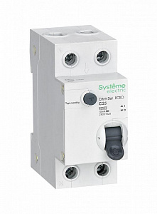 Дифференциальный автоматический выключатель Systeme Electric City9 Set 2п (1P+N) C 25А 10мА тип A 4.5кА 230В C9D51625