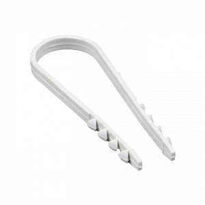 Дюбель-хомут EKF d19-25мм для круглого кабеля белый, 50 шт/уп. plc-ncs50-19x25w