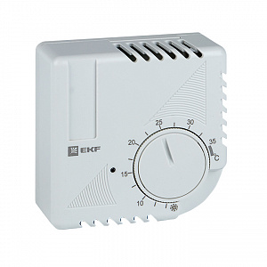 Термостат EKF 0-40 гр.С, NO/NC, 16А, 230В, IP20 thermo-no-nc-wall
