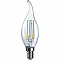 Лампа светодиодная филаментная 80 899 OLL-F-FC35-10-230-4K-E14 10Вт свеча на ветру прозрачная 4000К нейтр. бел. E14 1000лм 220-240В ОНЛАЙТ