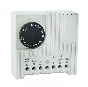 Термостат EKF NO/NC, -20-60 гр.С, 10А, 230В, IP20 thermo-no-nc-din