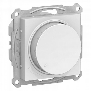 Светорегулятор поворотно-нажимной Schneider Electric AtlasDesign, 630 Вт, скрытый монтаж, белый ATN000136