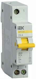 Выключатель-разъединитель трехпозиционный IEK ВРТ-63 1п 25А MPR10-1-025
