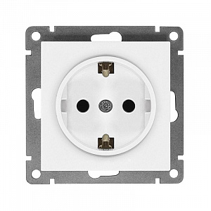 Розетка СП Афина 16А IP20 с заземл. механизм бел. Universal A0028