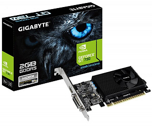 Видеокарта Gigabyte nVidia GeForce GT 730 2GB GDDR5, 64bit, Low Profile GV-N730D5-2GL
