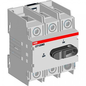 Выключатель-разъединитель ABB OT25M3 3Р 25A на DIN-рейку или монтажую плату 1SCA022497R0310