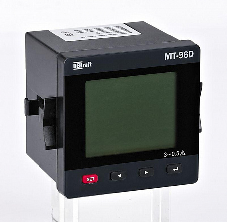 Мультиметр цифровой DEKraft МТ-72D 3ф 600В 1А RS-485 72х72мм LCD-дисплей