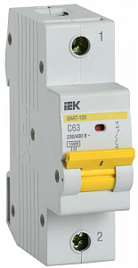 Автоматический выключатель IEK ВА47-150 63А 1п 15кА, C MVA50-1-063-C