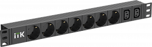 Блок розеток ITK 9 розеток, 19" с выключателем PH22-7D2C131-P