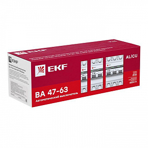 Автоматический выключатель EKF PROxima ВА 47-63 3п D 1.6А 4.5кА mcb4763-3-1.6D-pro