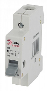 Выключатель нагрузки Эра ВН-29 1п 63А SIMPLE-mod-58 Б0039248