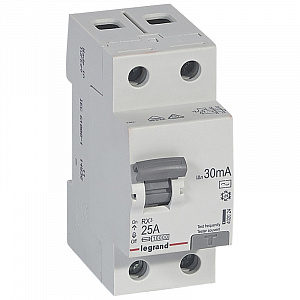 Выключатель дифференциального тока Legrand RX3 2П 25А 30мА тип AC 402024