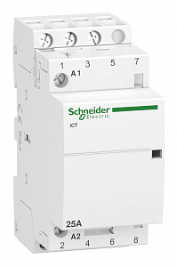 Контактор Schneider Electric Acti9 iCT 25А 3П, 3НО, 230/240В A9C20833