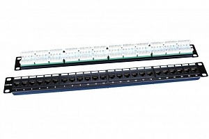Патч-панель Hyperline 1U 5E 24 порта RJ45 PP3-19-24-8P8C-C5E-110D черный 246095