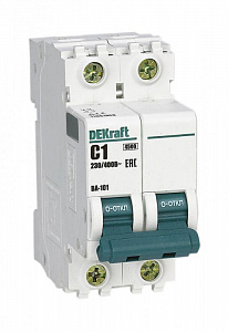 Автоматический выключатель DEKraft ВА-101 2п C 1А 4.5кА 11061DEK