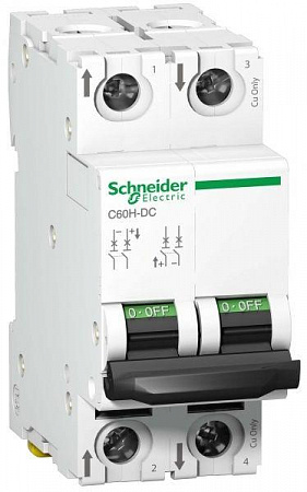 Автоматический выключатель Schneider Electric Acti 9 C60H-DC 50А 2п 10кА, C