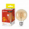 Лампа светодиодная LED-GL-95-deco gold 9Вт шар золотая 3000К тепл. бел. E27 1040лм 230В IN HOME