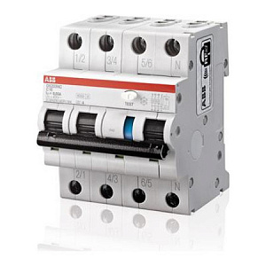 Дифференциальный автоматический выключатель ABB DS203NCL 3П+N 20А 30мА, тип AC, 6кА, C, DS203NC L C20 AC30 2CSR246040R1204