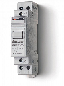 Реле Finder модульное электромеханич. шаговое 1NO 16А 2 состояния AgNi 230В AC 17.5мм IP20 202182300000