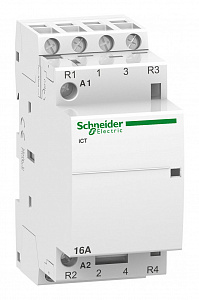 Контактор Schneider Electric Acti9 iCT 16A 4П, 2НО+2НЗ, 220/240В AC 50Гц A9C22818