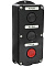 Пост управления Электротехник ПКЕ 222-3 У2 10А 660В 3 элемента черный и красный цилиндр накладной IP54