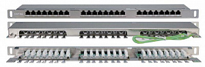 Патч-панель Hyperline 0.5U 5E 24 порта RJ45 Dual IDC PPHD-19-24-8P8C-C5E-SH-110D высокая плотность 244077