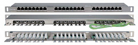 Патч-панель Hyperline 0.5U 5E 24 порта RJ45 Dual IDC PPHD-19-24-8P8C-C5E-SH-110D высокая плотность