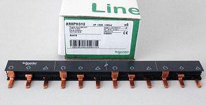 Шинка гребенчатая Schneider Electric Acti9 тип PIN 3п 100А 12 модулей A9XPH312