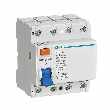 Выключатель дифференциального тока CHINT NL1-63 4п 25А 300мА тип AC 6кА
