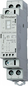 Контактор модульный Finder 2NC 25А катушка 24В АС/DC IP20 223200244420