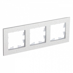 Рамка 3 поста Systeme Electric AtlasDesign Nature, мрамор крем роял ATN343103