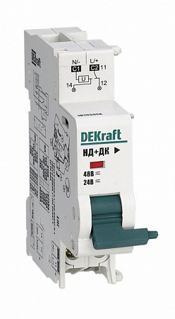 Расцепитель независимый с дополнительным контактом DEKraft 24В 48В AC/DC для ВА-101