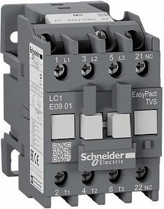 Контактор Schneider Electric EasyPact TVS 9А 3П, 1НЗ, 220В AC LC1E0901M5