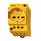 Розетка Finder для электрических шкафов Schuko + Bipasso 10/16А IP20 опции LED желтый