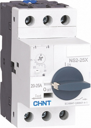 Автоматический выключатель защиты двигателя CHINT NS2-25X 2.5-4А поворотная ручка