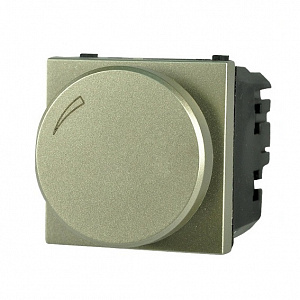Светорегулятор поворотный ABB Zenit, 100 Вт, скрытый монтаж, шампань 2CLA226030N1901