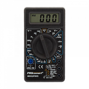 Мультиметр портативный Proconnect M832, DT832 13-3012