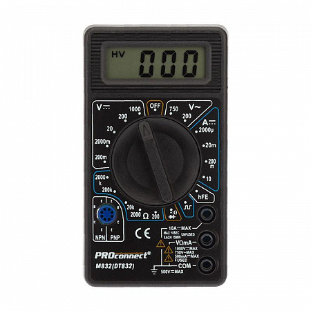 Мультиметр портативный Proconnect M832, DT832