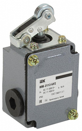 Выключатель концевой IEK ВПК-2112-БУ2 рычаг с роликом IP65