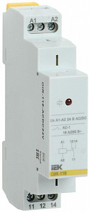 Реле промежуточное ONI OIR 1 контакт 16А 24В AC/DC OIR-116-ACDC24V