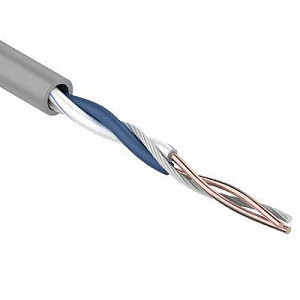 Кабель витая пара Rexant U/UTP 5E 1х2х24AWG PVC серый 01-0002
