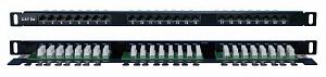 Патч-панель Hyperline 0.5U 5E 24 порта RJ45 Dual IDC PPHD-19-24-8P8C-C5E-110D высокая плотность 244076