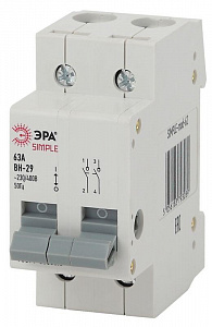Выключатель нагрузки Эра ВН-29 2п 63А SIMPLE-mod-62 Б0039252