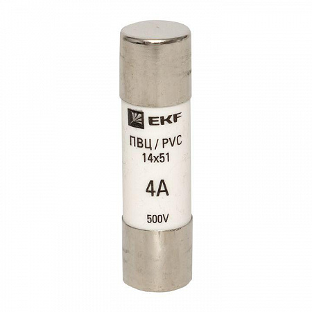 Вставка плавкая EKF цилиндрическая ПВЦ 14х51 4А