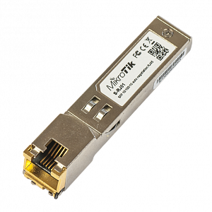 Трансивер Mikrotik SFP, RJ45 10/100/1000M S-RJ01